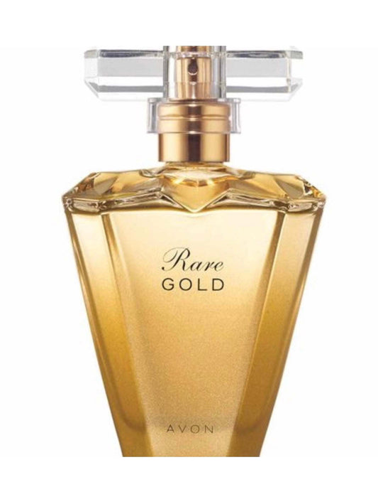 Avon Rare Gold Eau De Perfume 1.7 fl oz bottle with golden amber floral fragrance