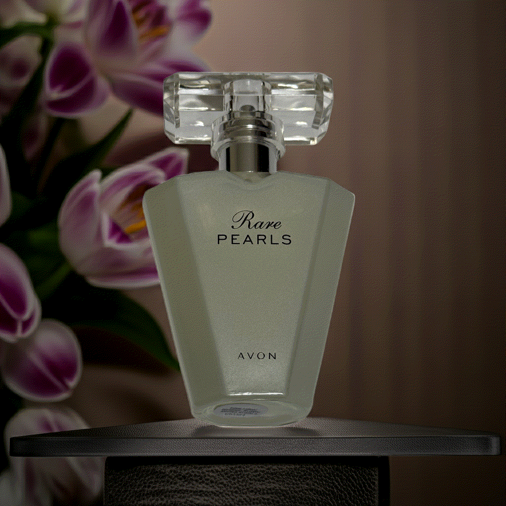 New Rear Pearls Eau De Perfume bottle with floral background and elegant design