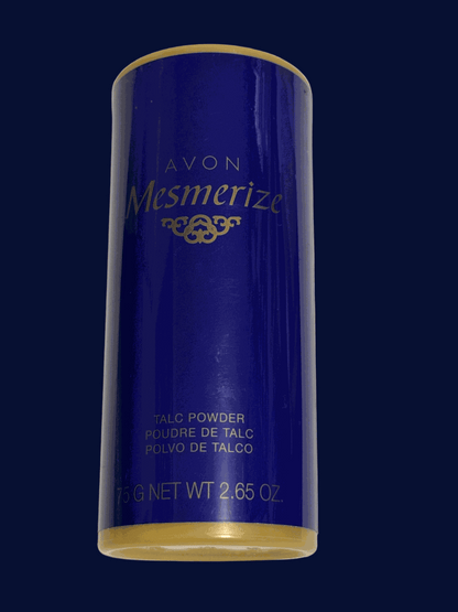 Men Talc Powder Mesmerize 2.65 oz blue and gold container for dry, comfortable skin