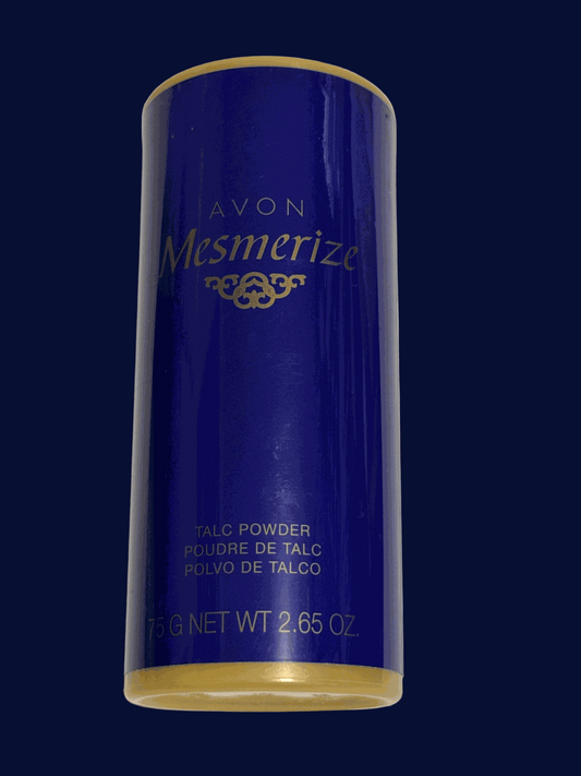 Men Talc Powder Mesmerize 2.65 oz blue and gold container for dry, comfortable skin