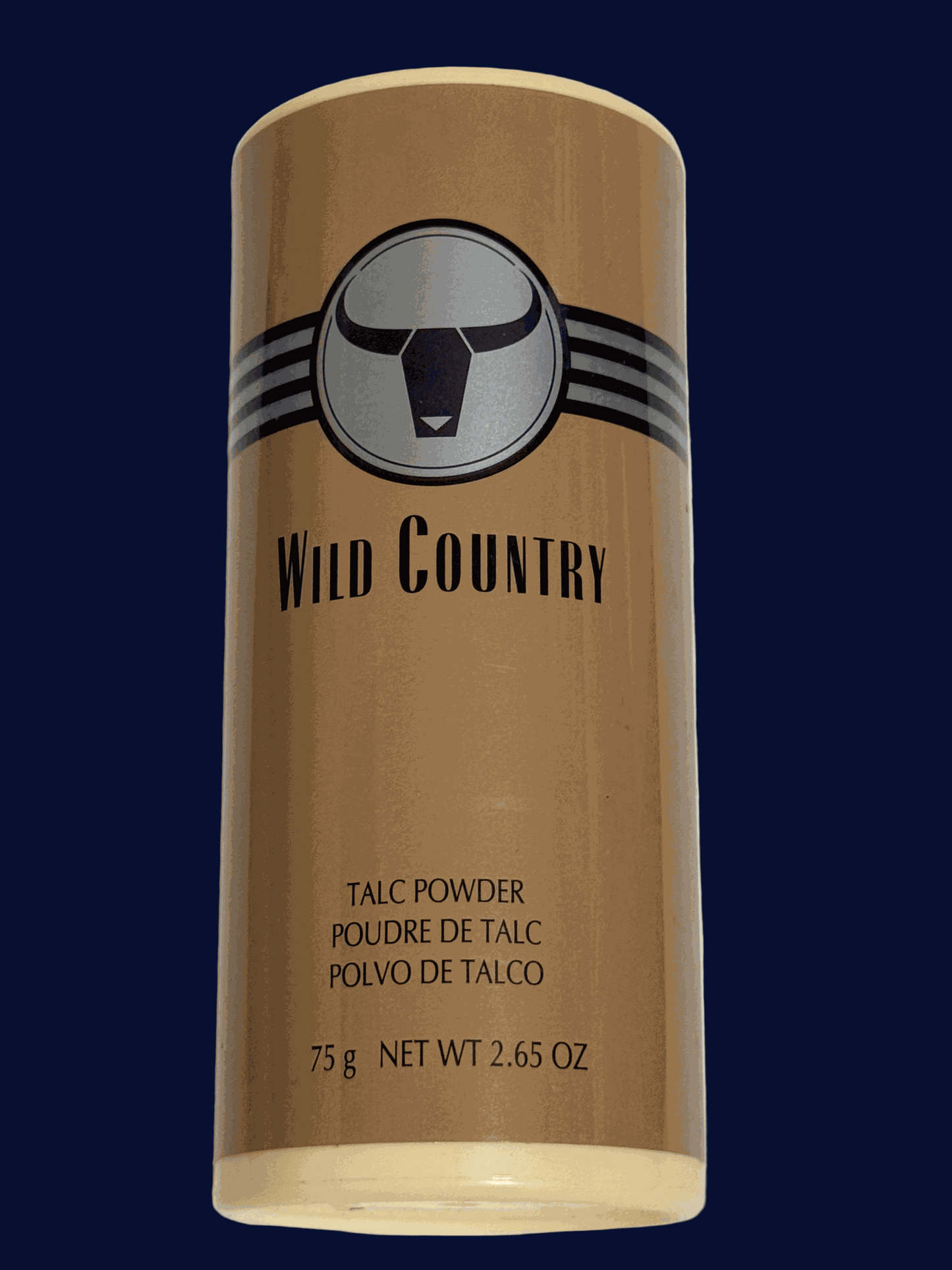 Wild Country Talc Powder men's grooming product with rugged woods and spice scent 2.65 oz container