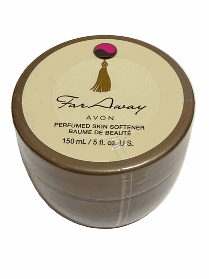Avon Far Away Perfumed Skin Softener 5 fl oz jar with luxurious soft floral and exotic scent moisturizer
