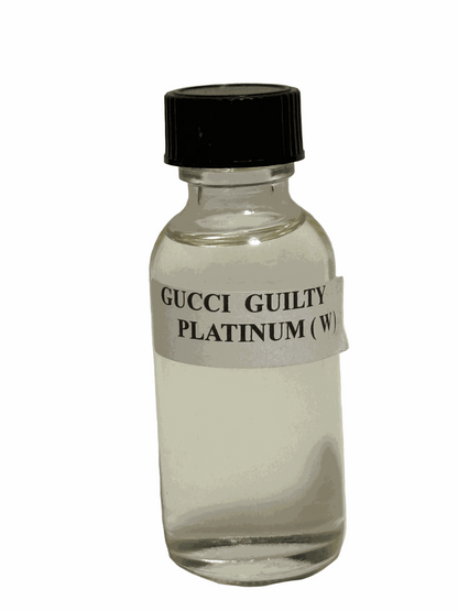 Interpretation Perfume Oil Gucci Guilty Platinum inspired scent bottle with amber citrus lavender and woods notes