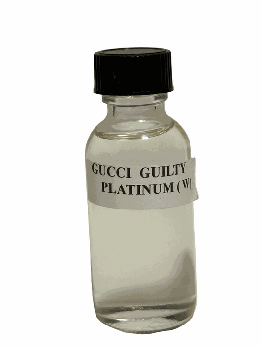 Interpretation Perfume Oil Gucci Guilty Platinum inspired scent bottle with amber citrus lavender and woods notes
