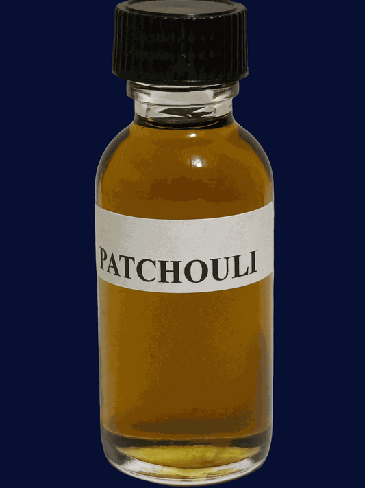 Interpretation Patchouli Perfume Oil bottle with earthy, woody amber notes