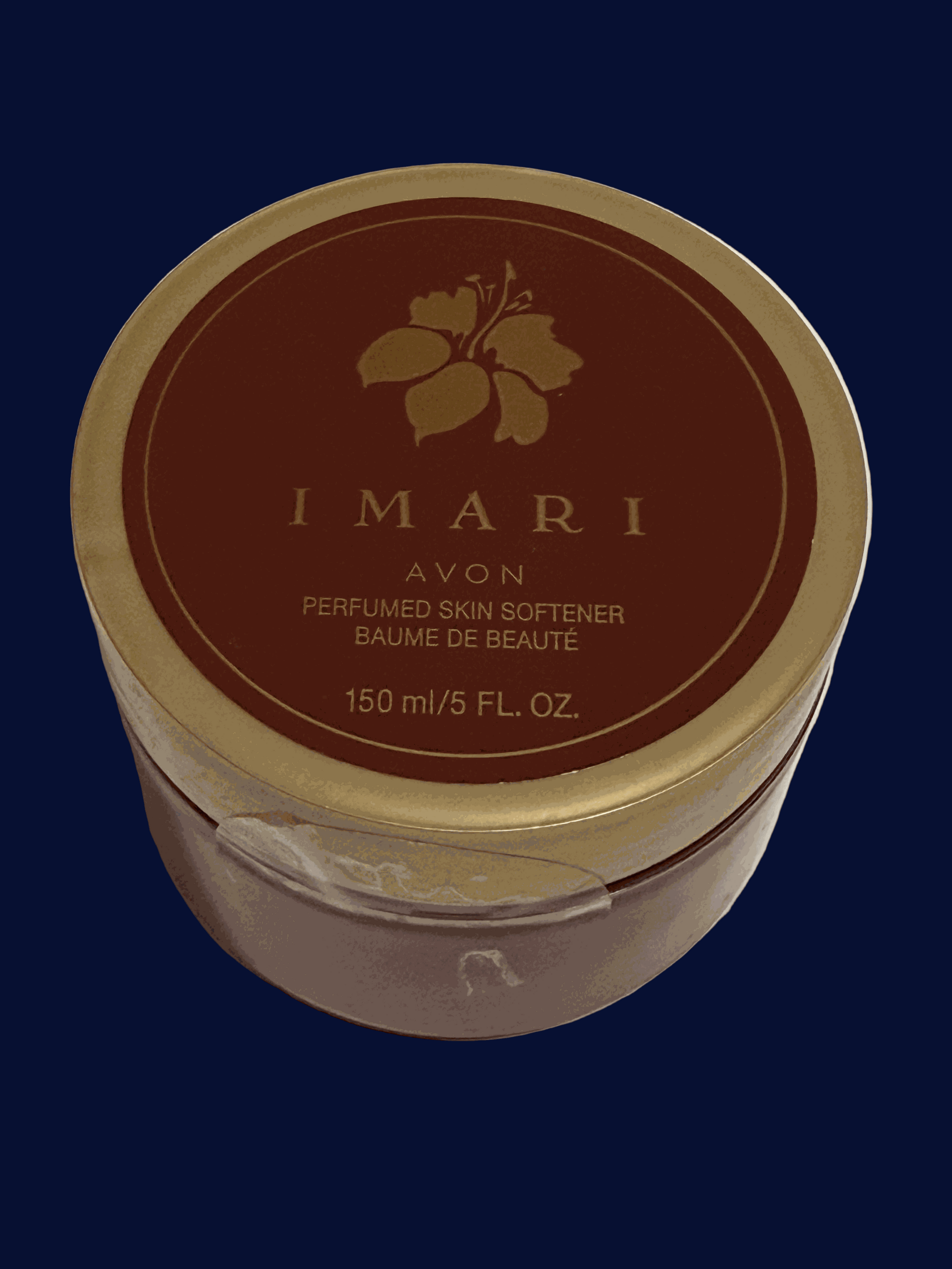 Avon Imari Perfumed Skin Softener 5 FL oz with warm amber, spice, and floral scent for soft, moisturized skin