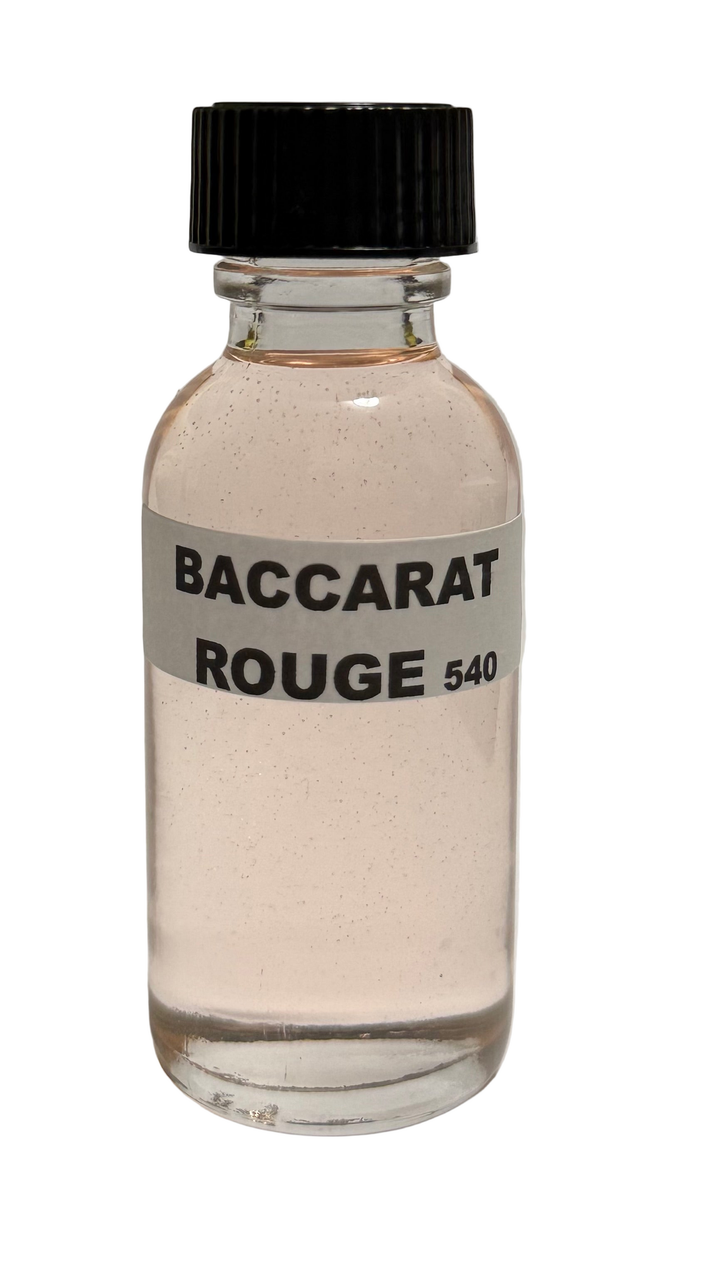 Bottle of baccarat rouge perfume oil 1fl inspired fragrance oil