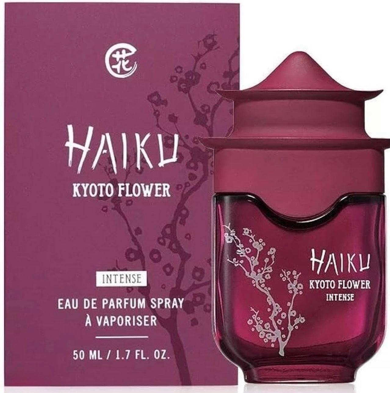 Haiku Kyoto Flower Intense Eau De Parfum 1.7 fl oz with floral plum scent and elegant Japanese-inspired bottle