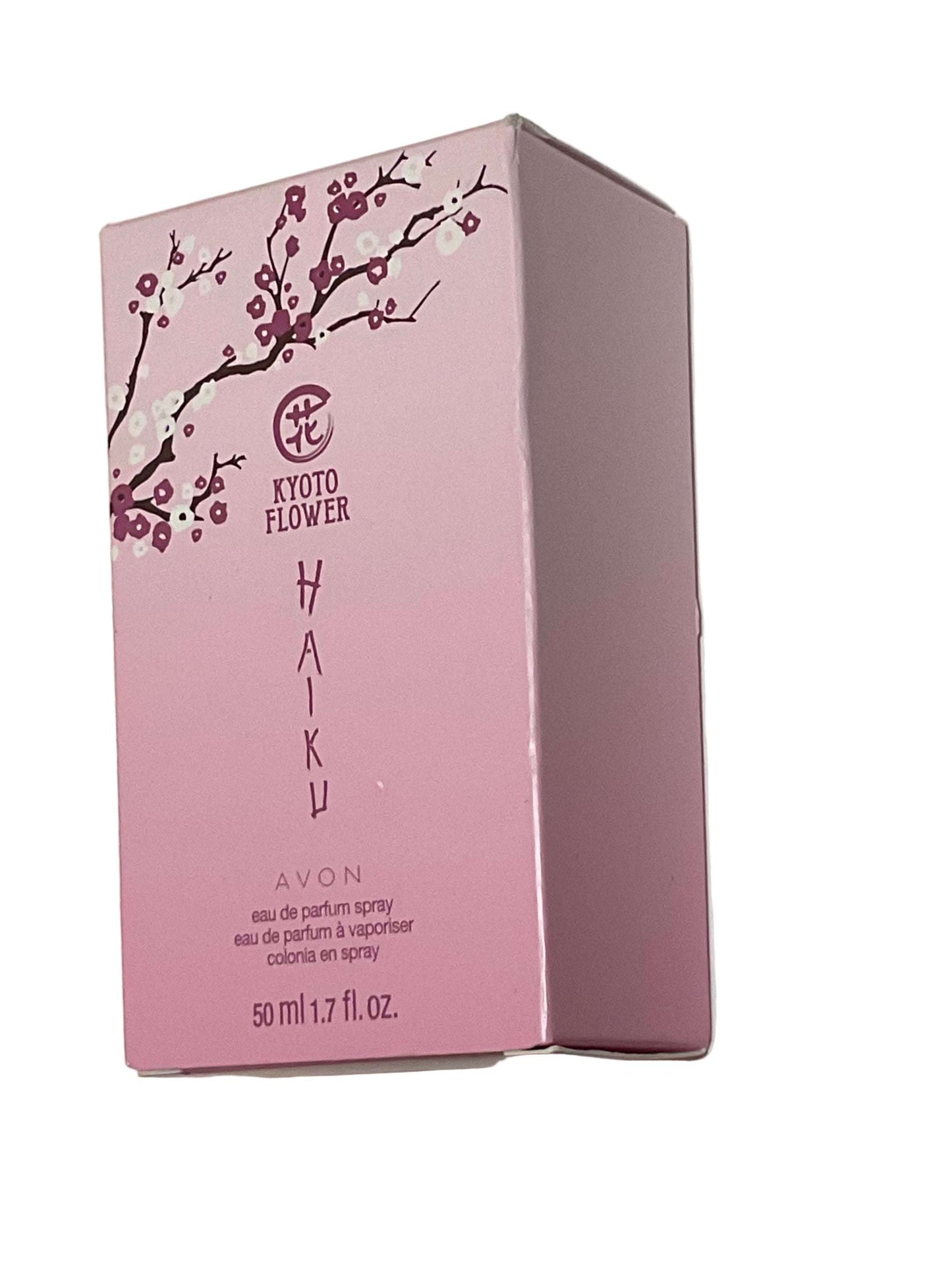 Kyoto Flower Haiku Eau De Perfume Spray 1.7 fl oz pink box with floral design
