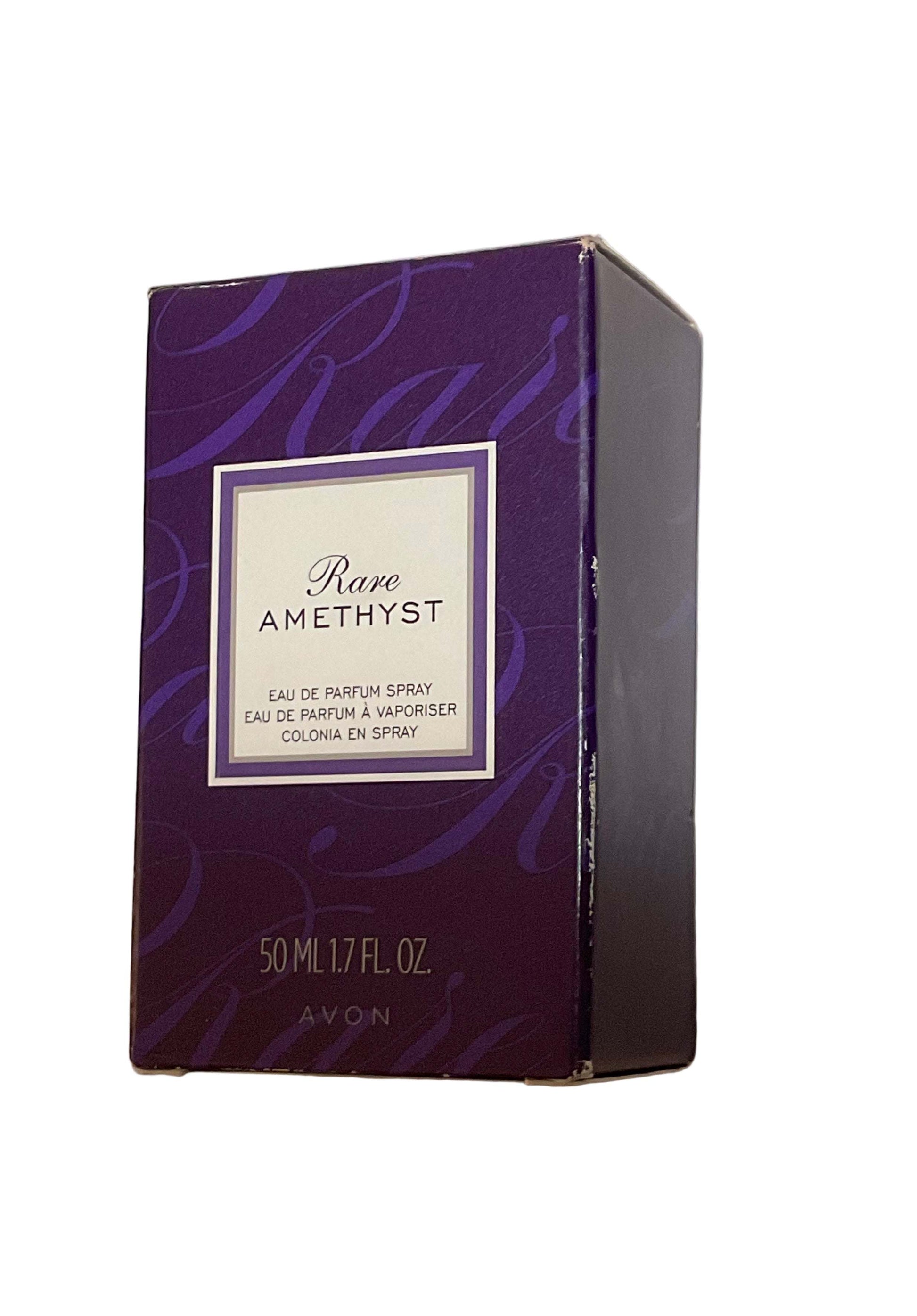 Classic Rare Amethyst Eau De Parfum 1.7 fl oz in purple box with sandalwood and violet scent notes