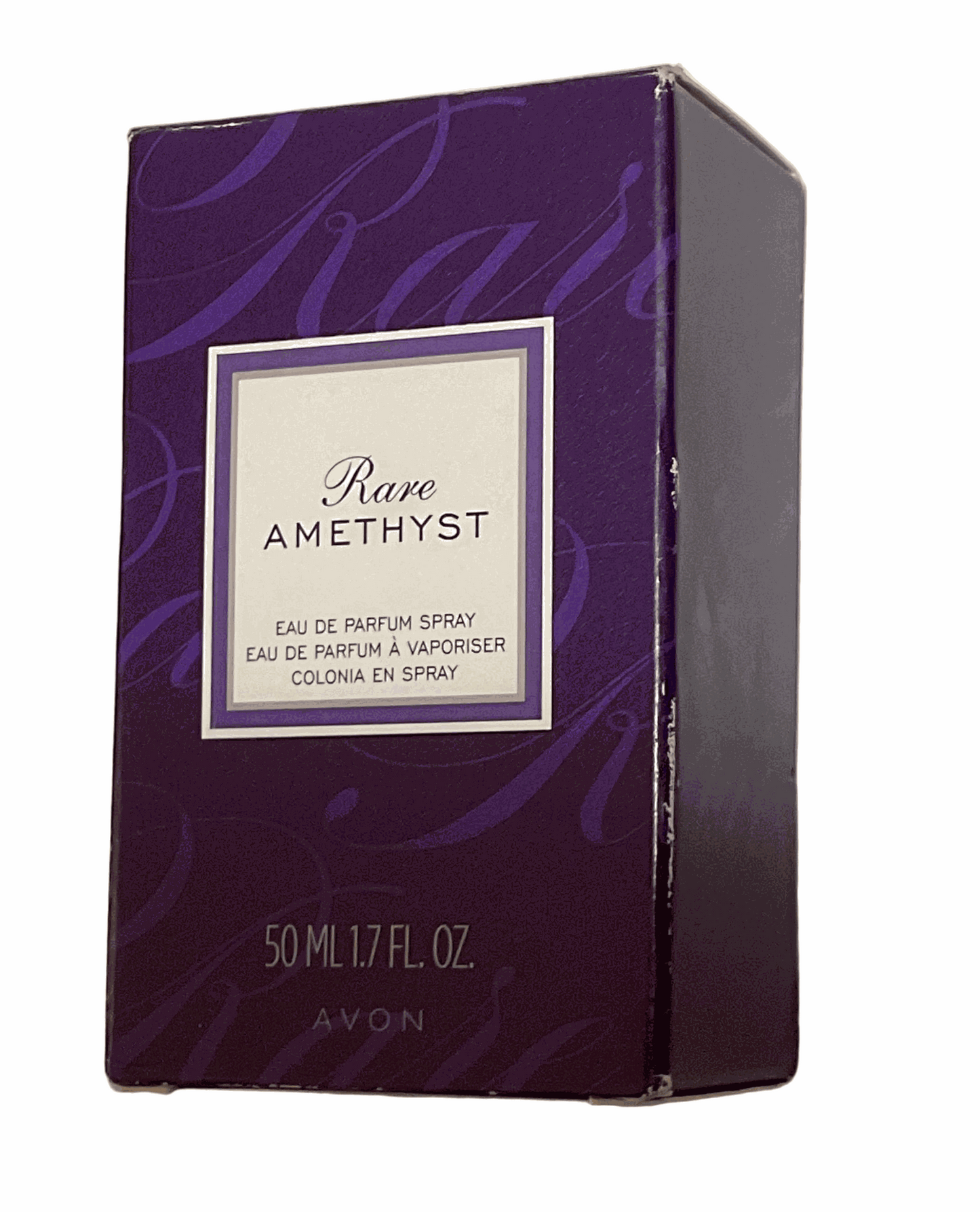 Classic Rare Amethyst Eau De Parfum 1.7 fl oz purple box with elegant design and fragrance description