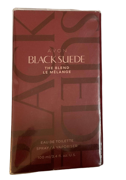 Avon Black Suede The Classic Blend Eau De Toilette 3.4 fl oz with smoky leather and spicy woods scent