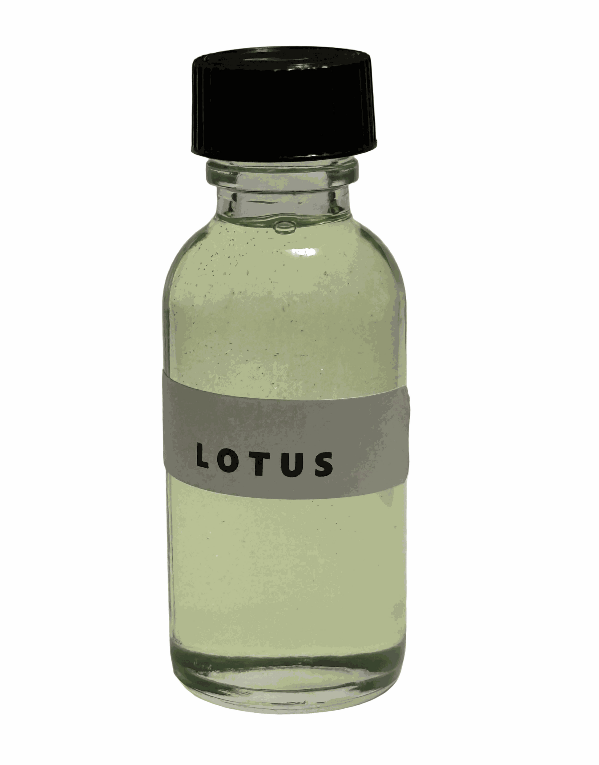 Bottle of Lotus Perfume Oil with aquatic floral scent and jasmine rose notes