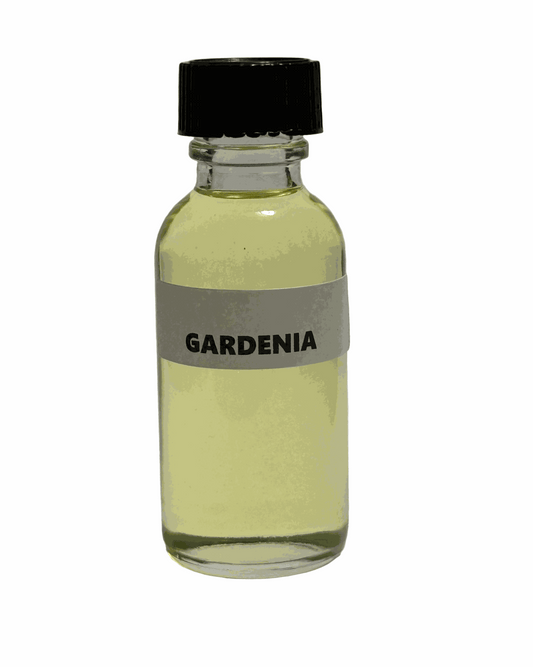 1 fl oz bottle of concentrated Gardenia Perfume Oil with creamy floral scent