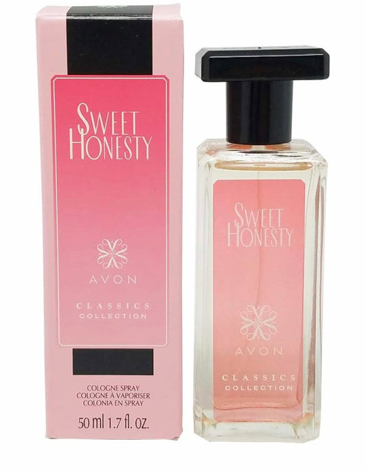 Sweet Honesty Cologne 1.7 fl oz bottle and box with floral luxury fragrance design